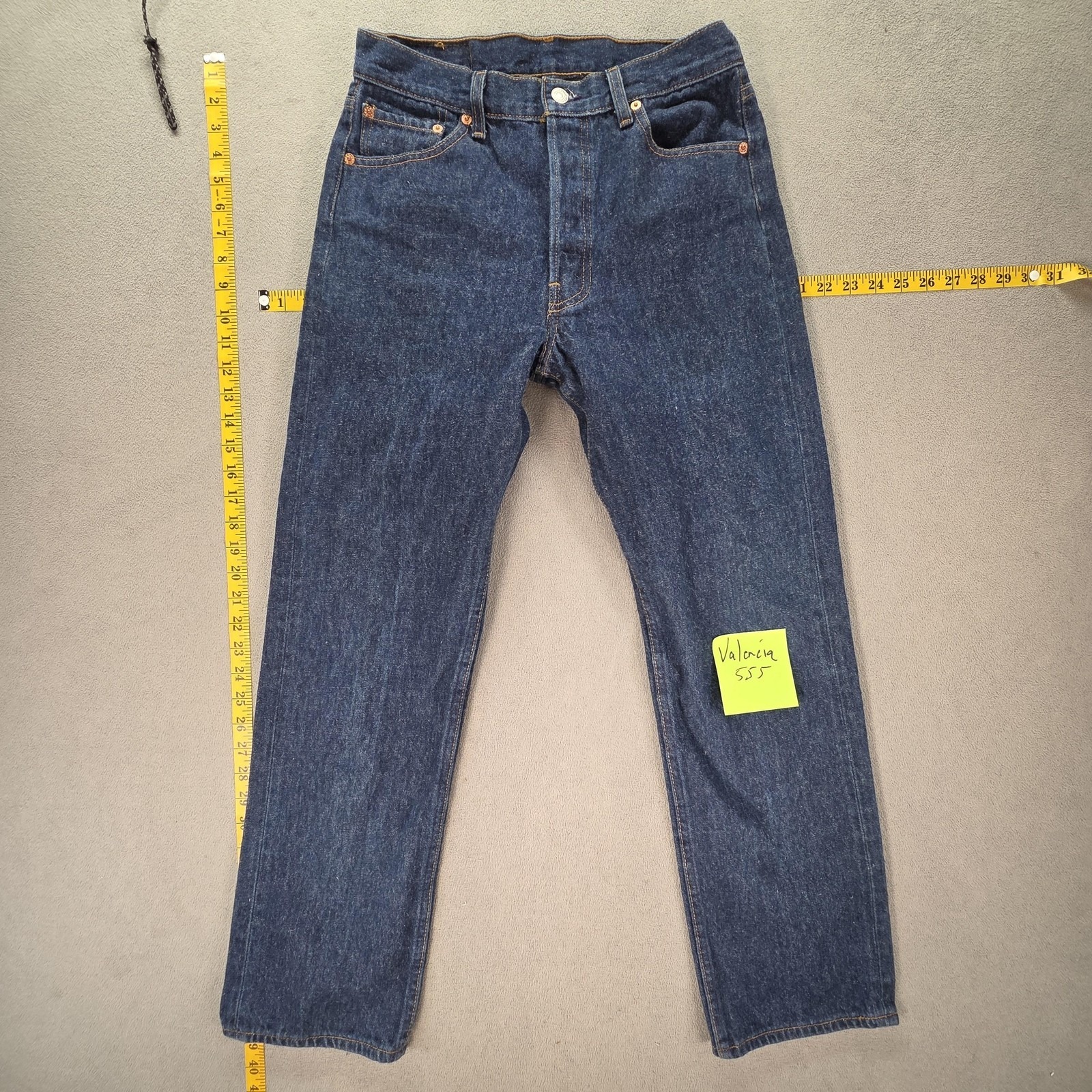 Vtg Levis 501 Jeans Mens Med Wash Blue Straight Valencia 555 Usa Fits 29x28